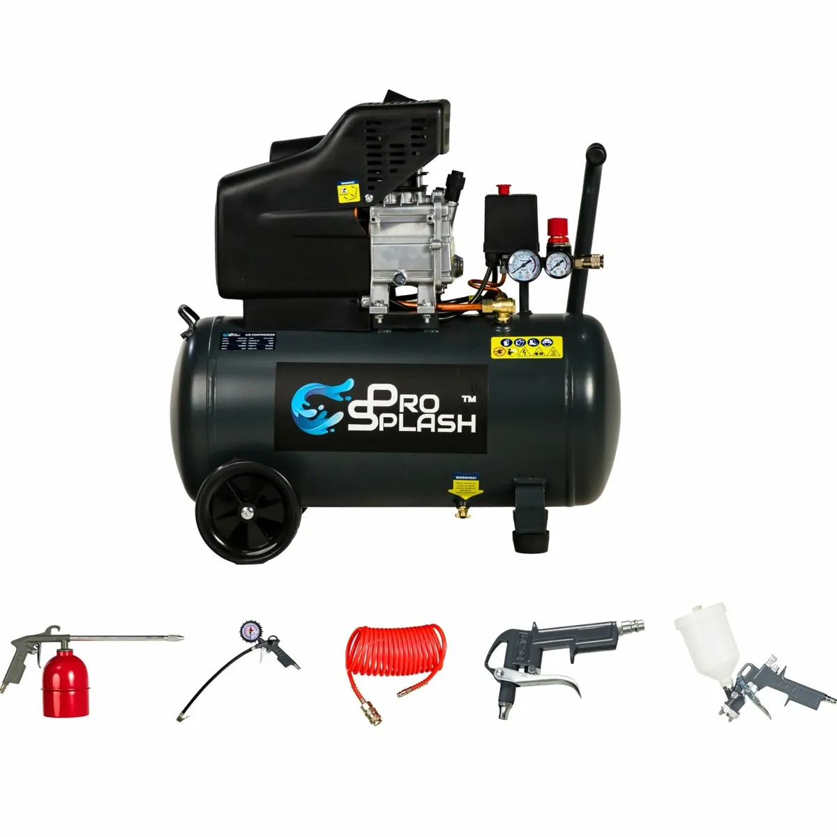 50L Air Compressor 2HP 8 Bar With Accessories - Image 1