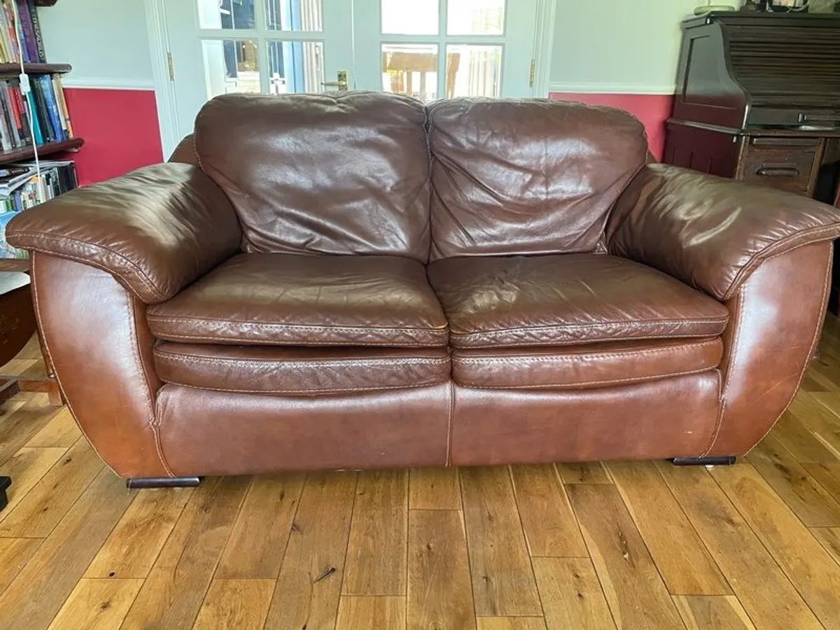 Leather two seater - Image 1