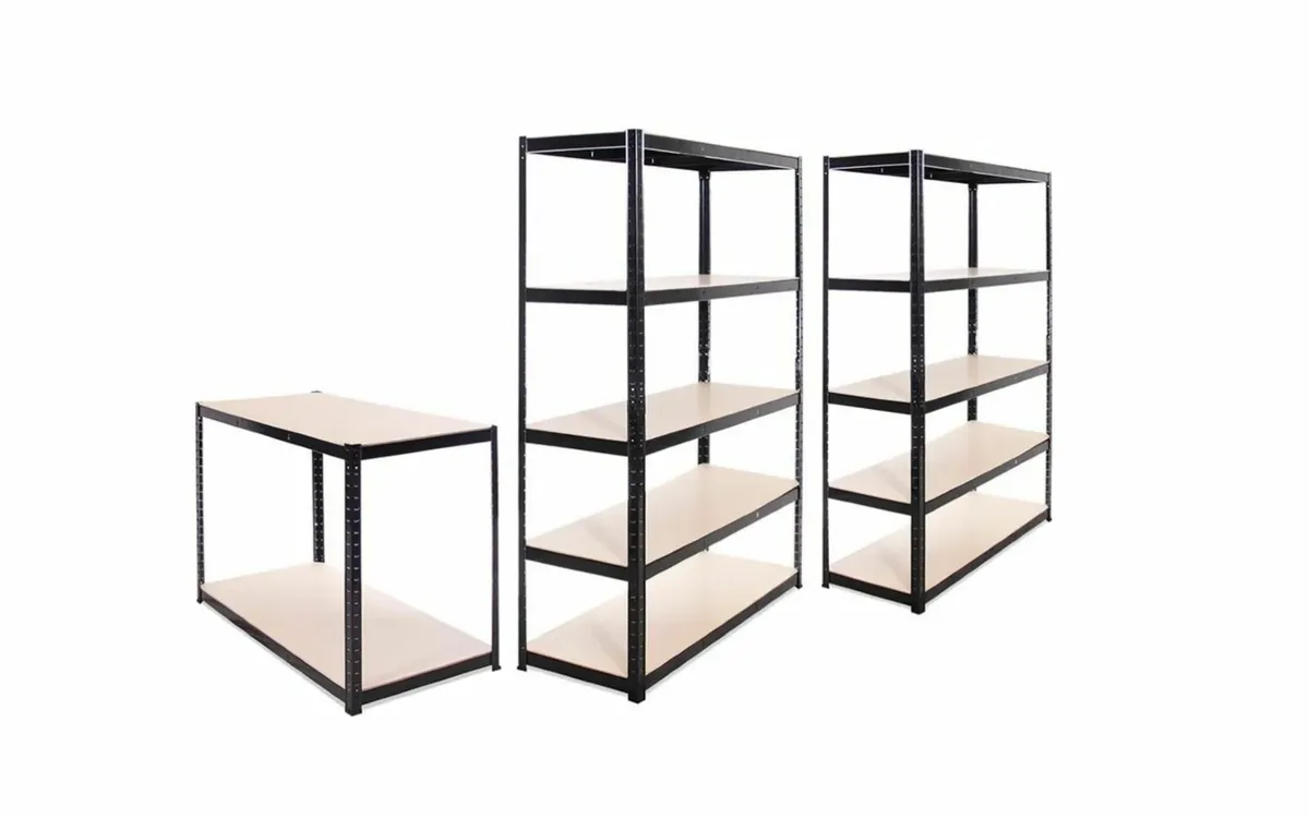 Brand new 5 teir black boltless shelving - Image 4