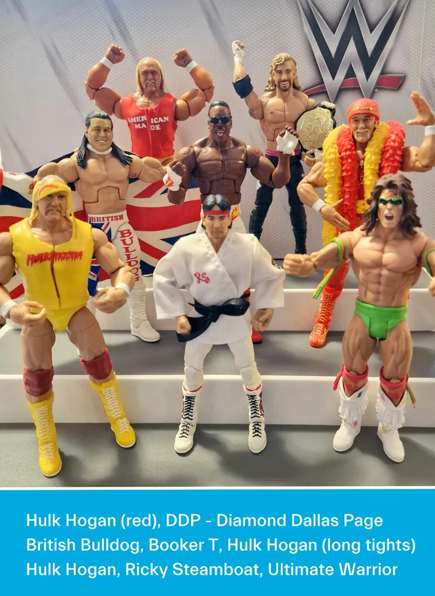 Lot of 50 WWE Elite Wrestling Figures Mattel Legen - Image 1