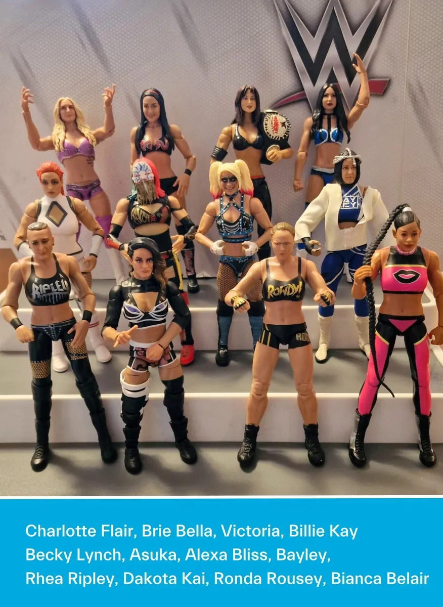 Lot of 50 WWE Elite Wrestling Figures Mattel Legen - Image 4