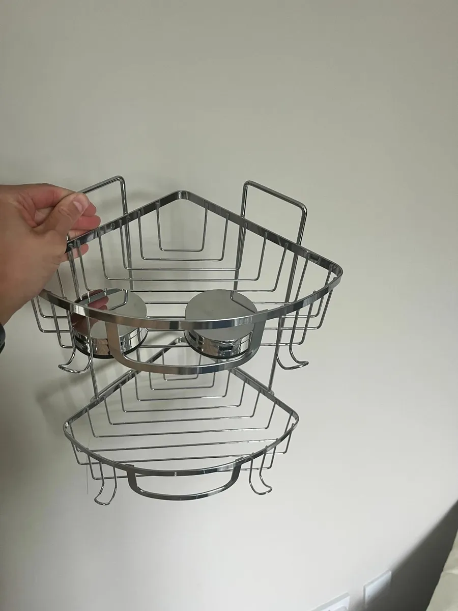 2 Tier corner shower caddy - no drill - Image 2