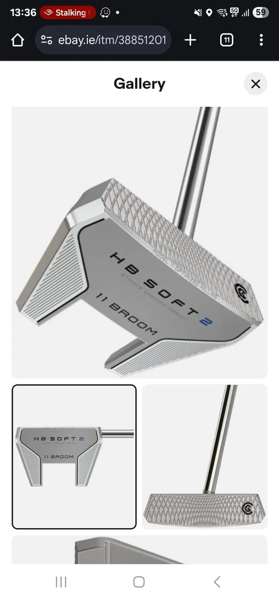 Cleveland HB Soft 2 #11C Broomstick Long Putter 48 - Image 2