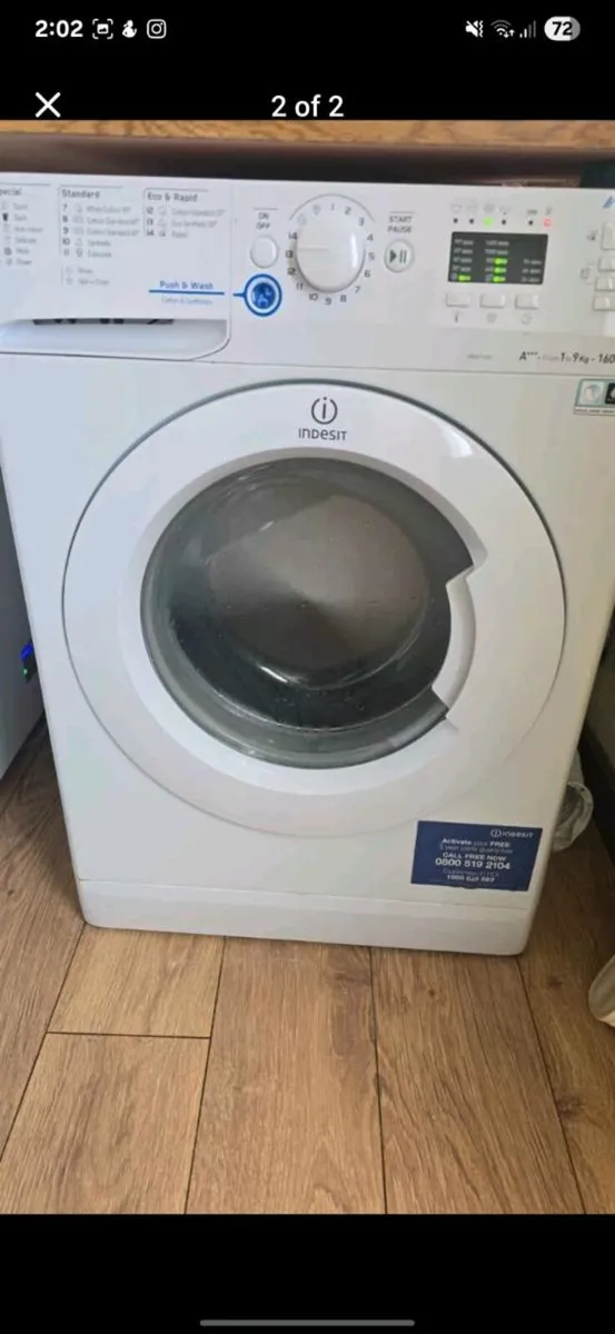 Indesit 9kg Washing Machine *good condition* - Image 1