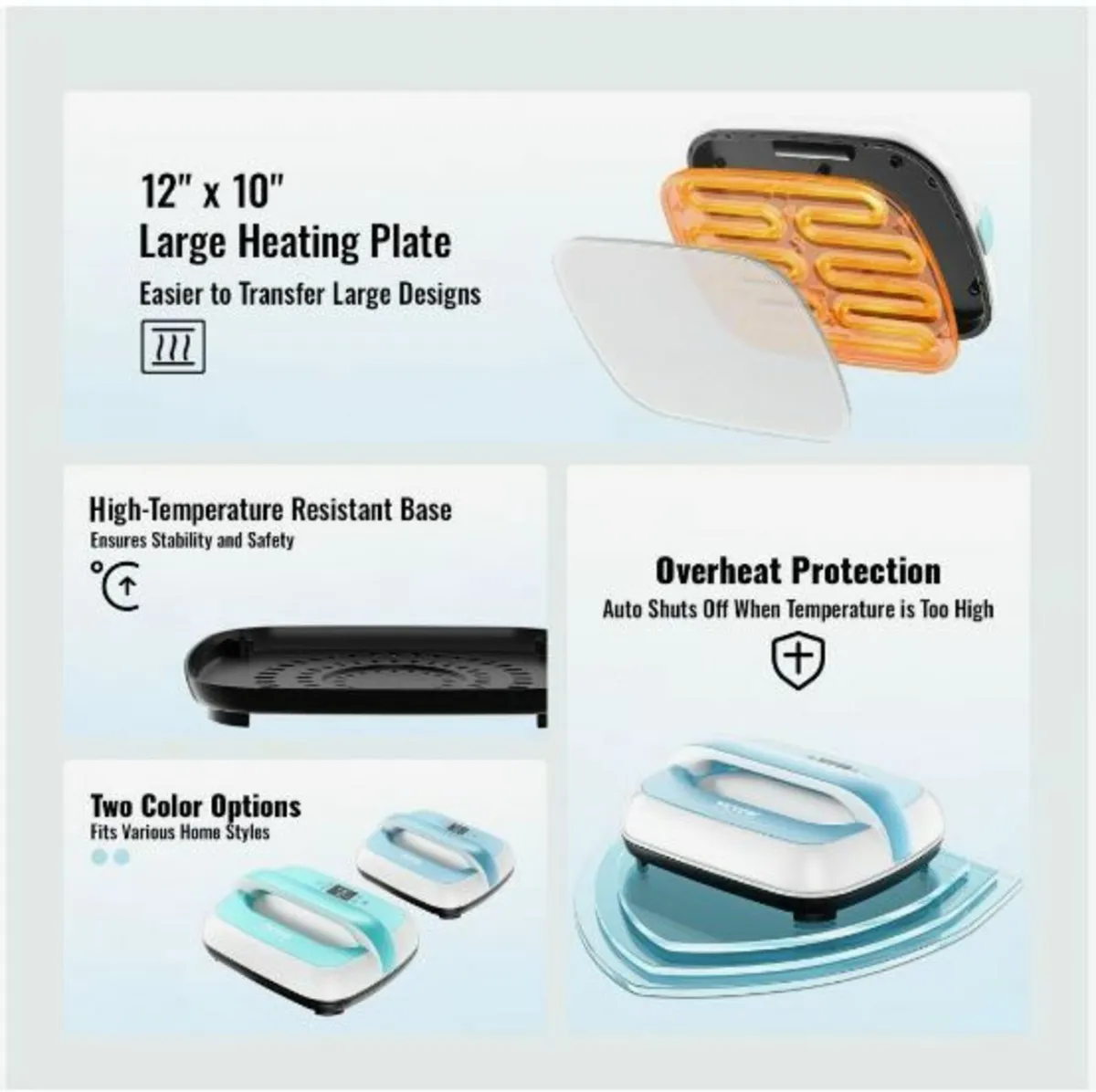 Heat Press Machine 12 x 10 in Portable - Image 3