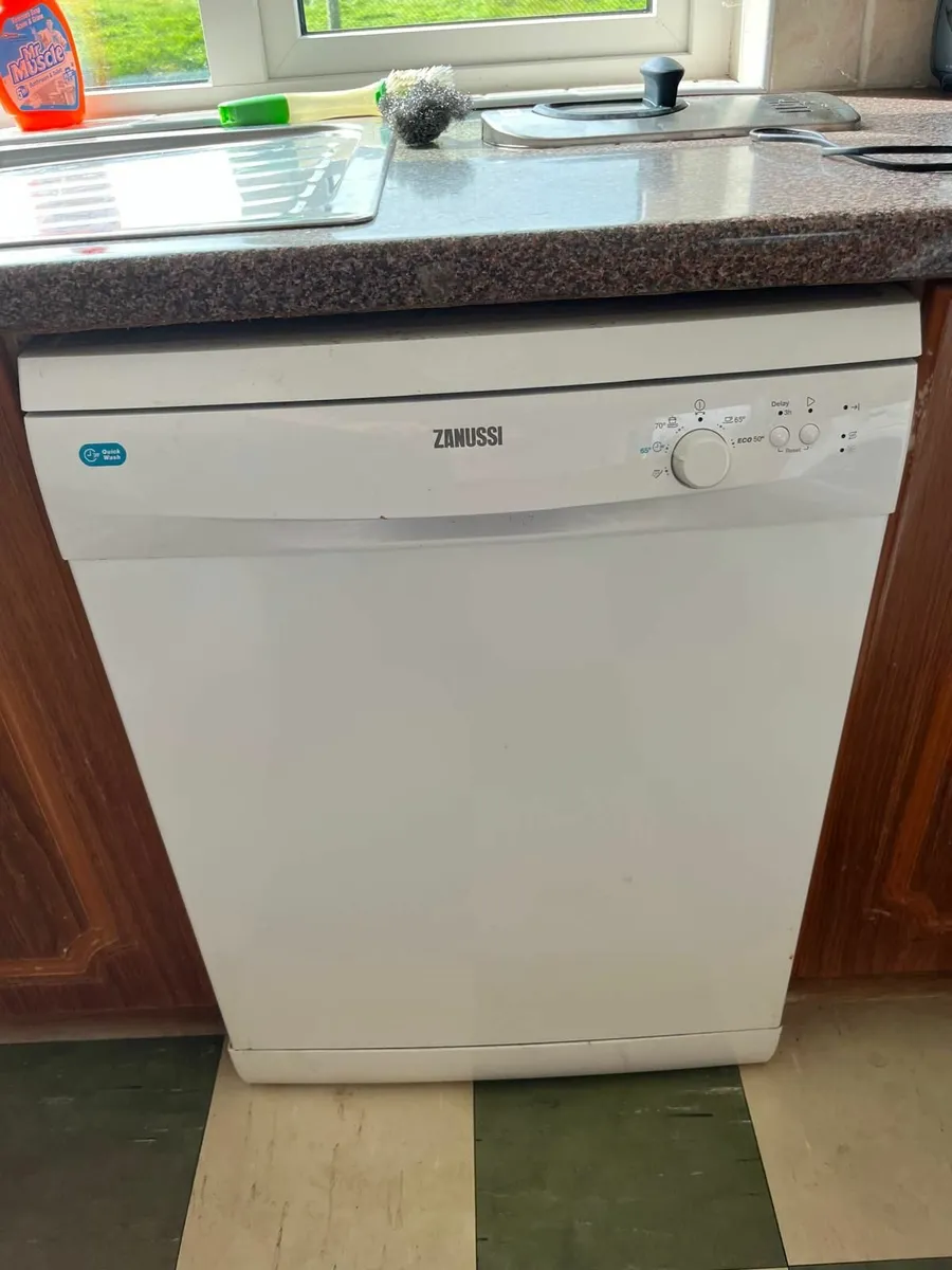Zanussi White Free Standing Dishwasher - Image 1