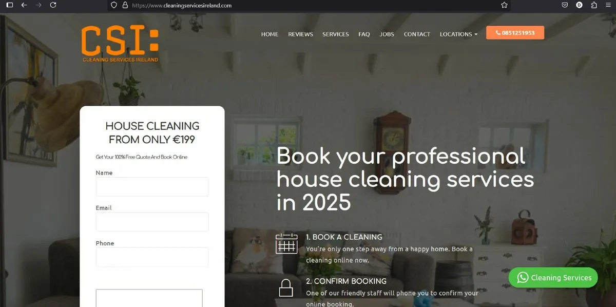 Ranked Cleaning Website For Sale/Rent