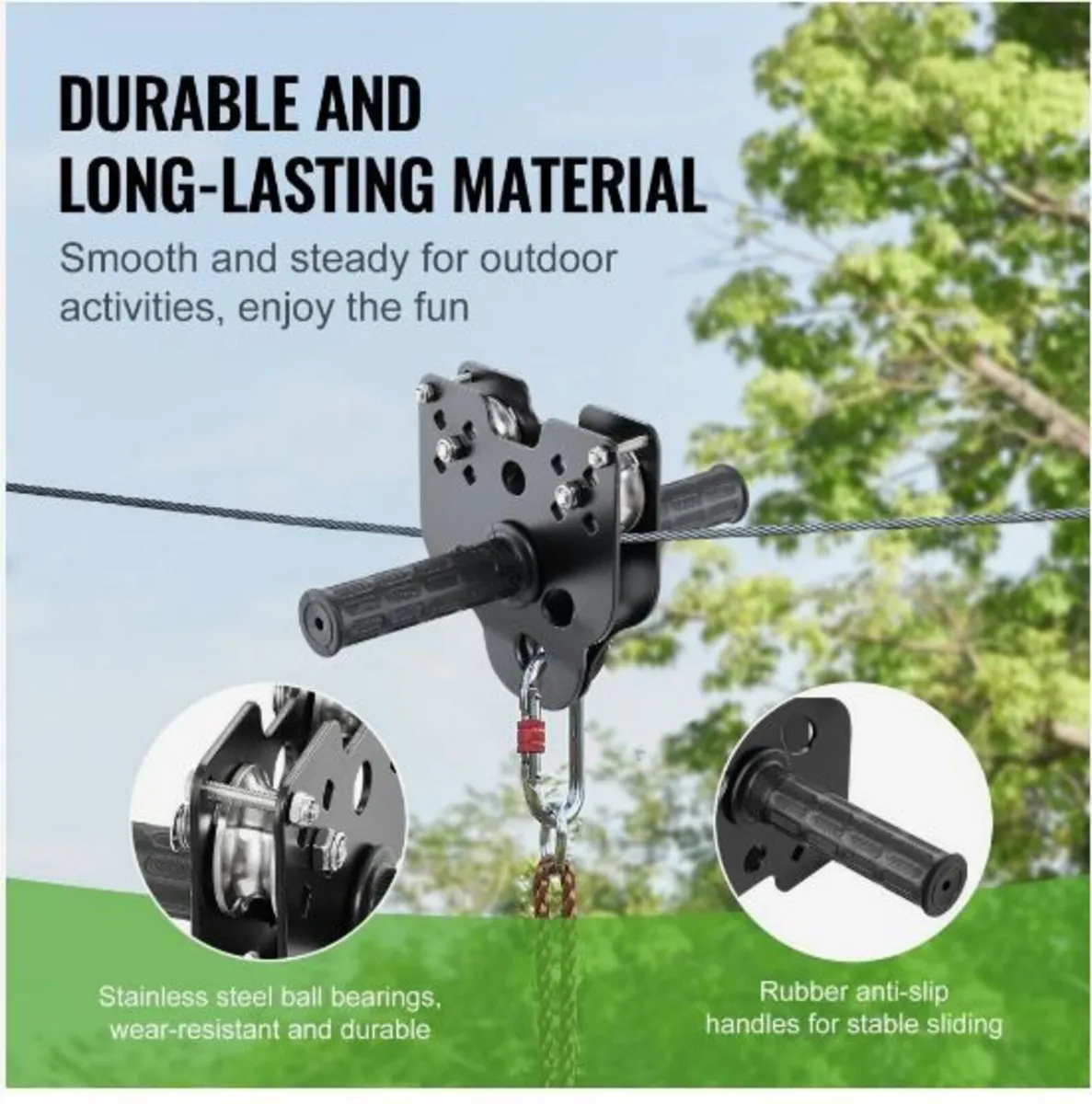 Zipline Kit for Kids and Adult, 80 ft Zip - Image 2