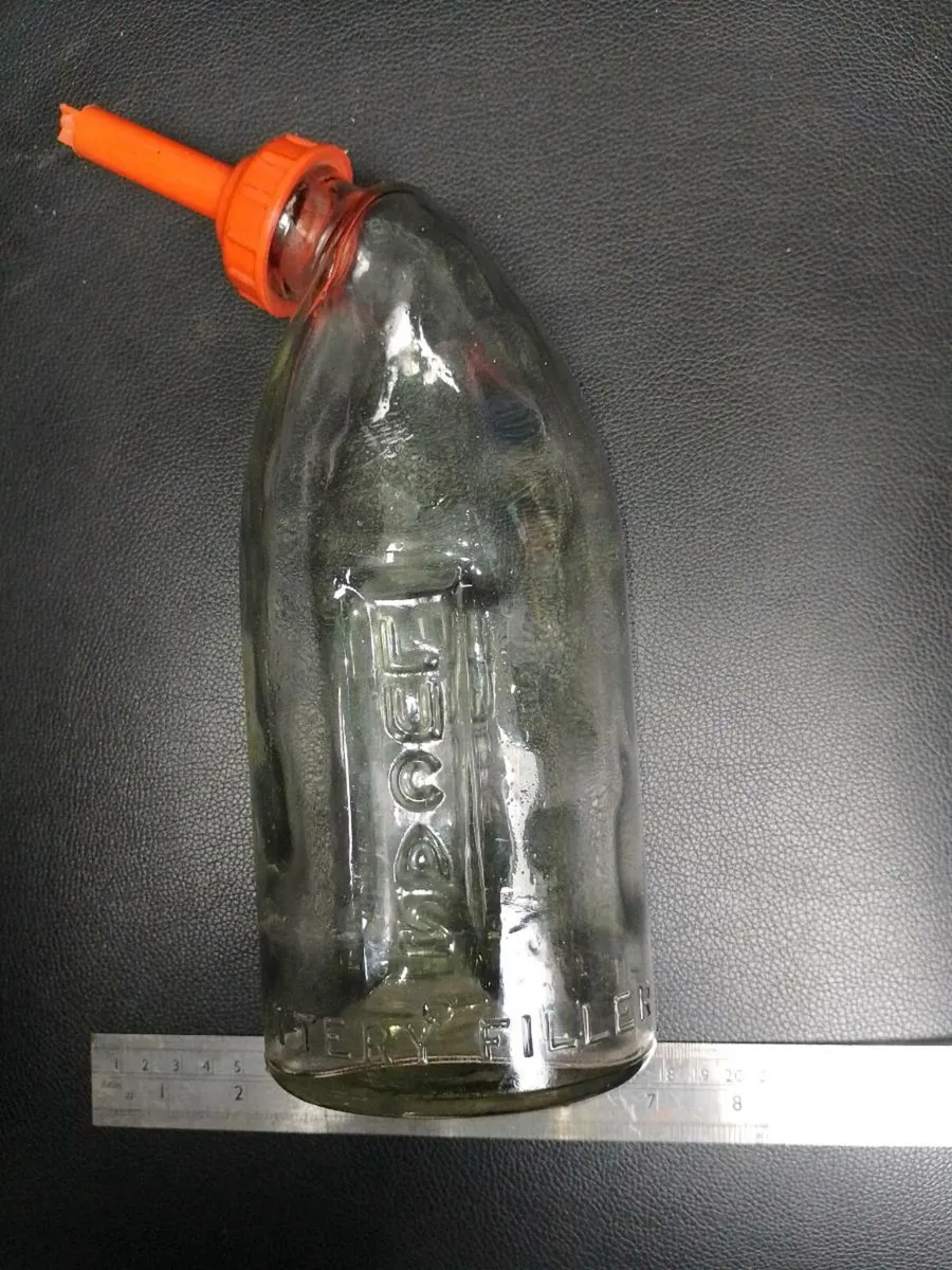 Vintage Lucas glass battery filler - Image 1