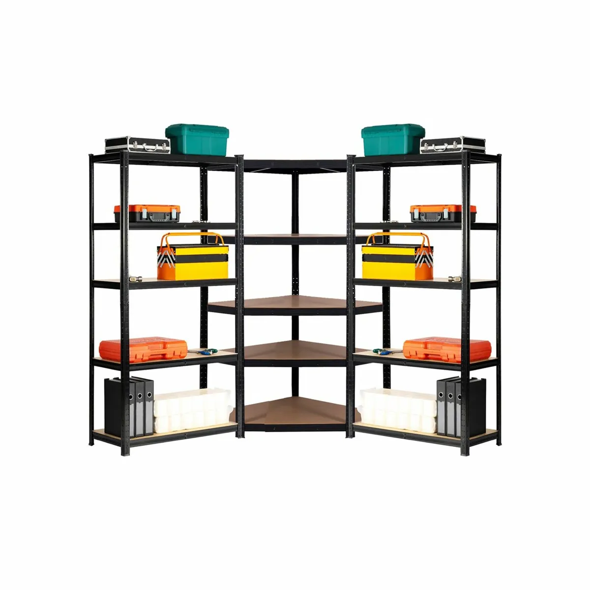 Budget Garage Shelving | Black | Corner 3 Bay Deal - Image 2