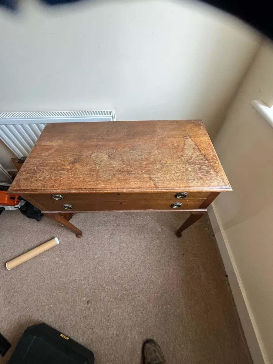 Walker and hall oak storage table and contents - Image 4