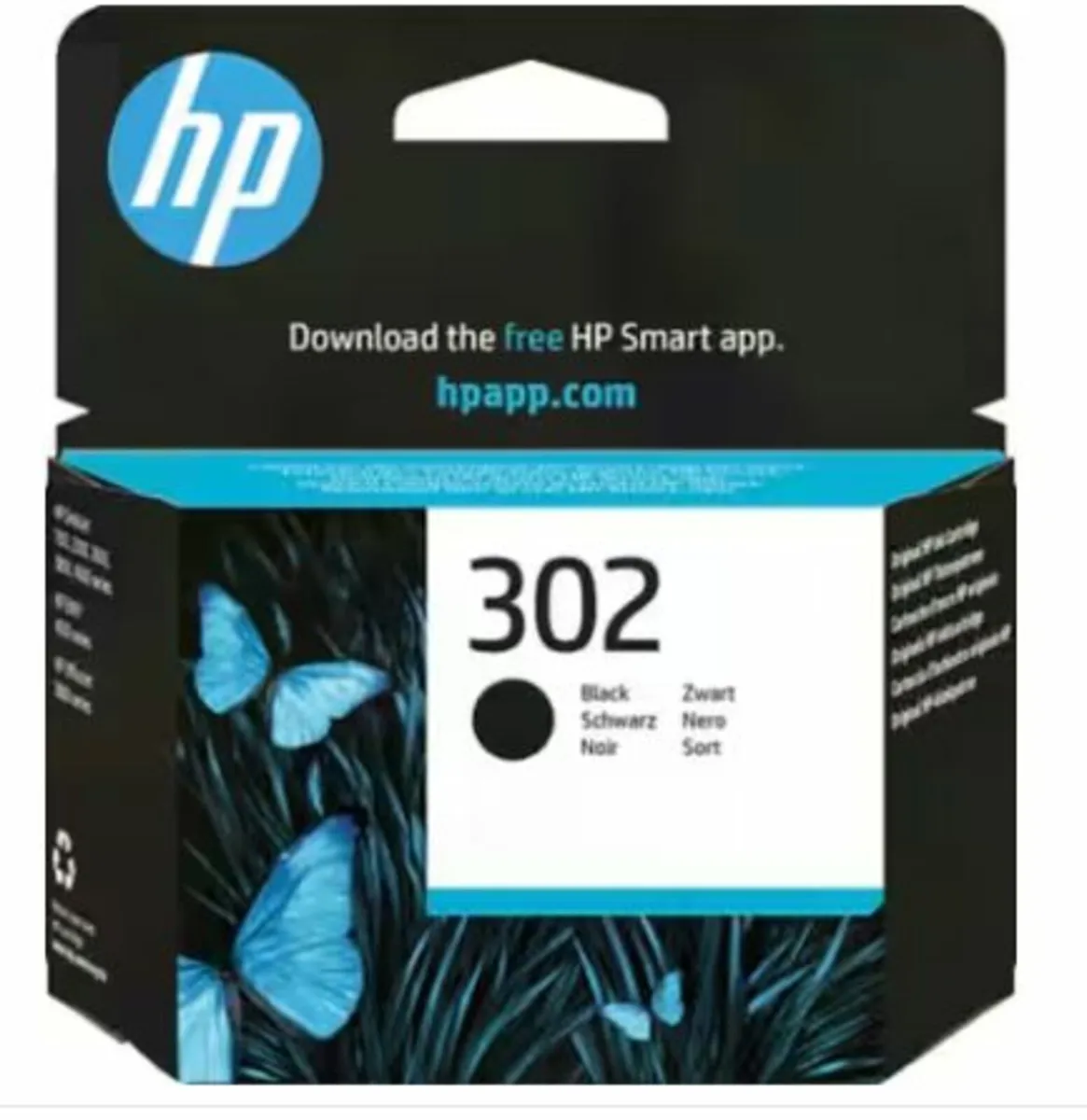 2 NEW HP 302 Ink Cartridges, 1 Black, 1 Colour - Image 1