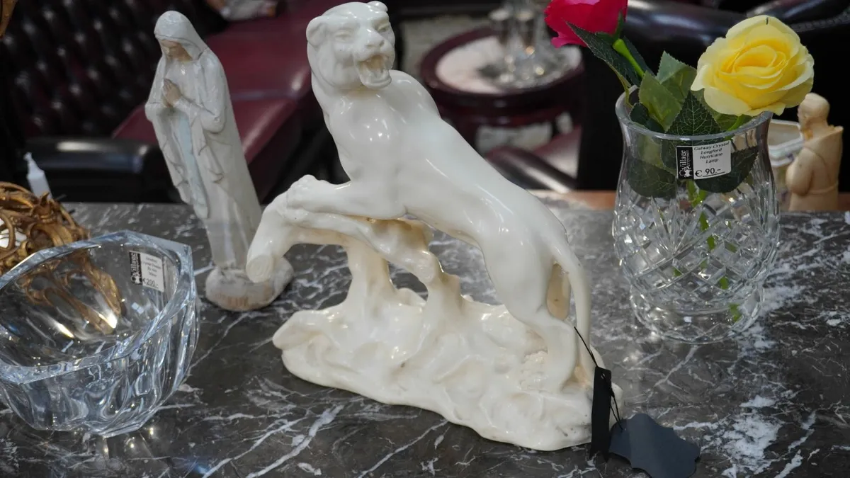 Handmade Ceramic Lion Sculpture - Image 1