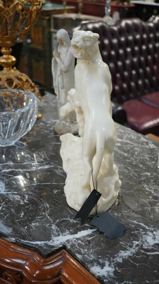 Handmade Ceramic Lion Sculpture - Image 3