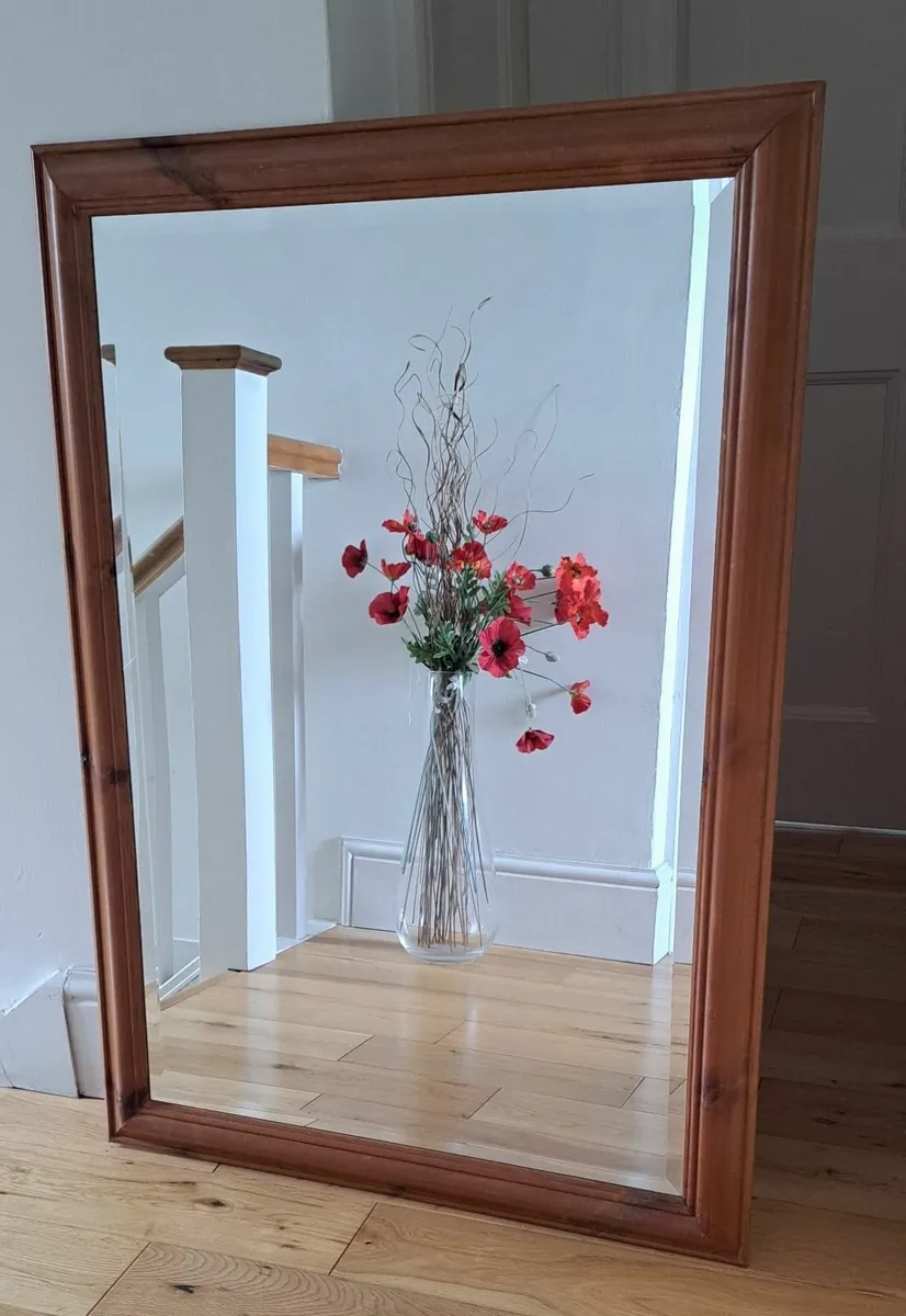 Pine framed mirror - Image 1