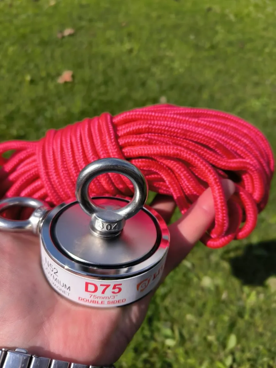 Double Sided Magnet fishing Kit D75mm Full Set - Image 1