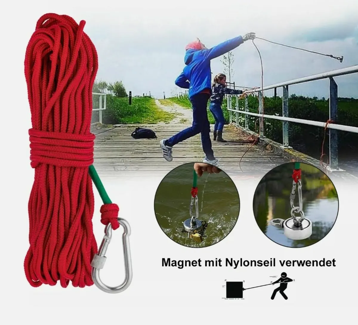 Super Strong Magnet Fishing 115KG Starting Kit - Image 3