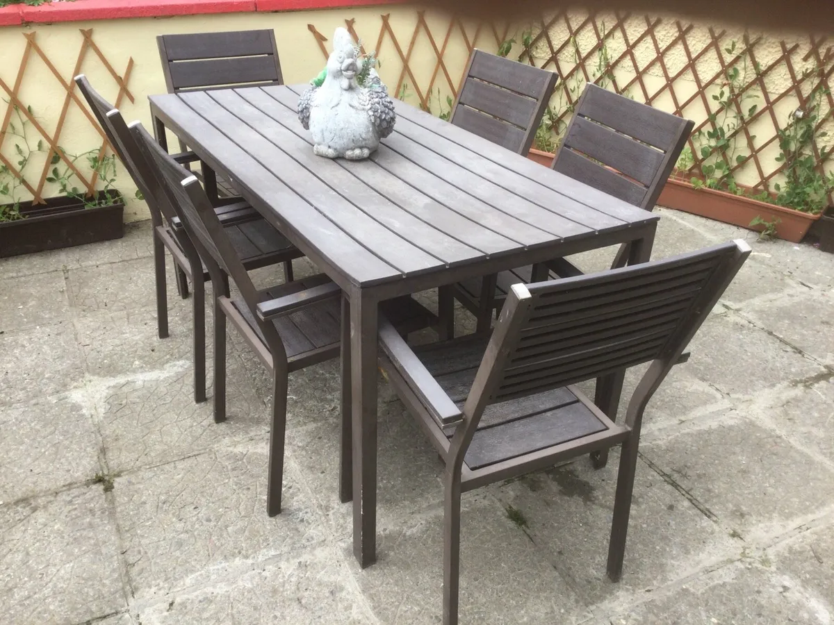 Garden Table and 6 Chairs - Image 2