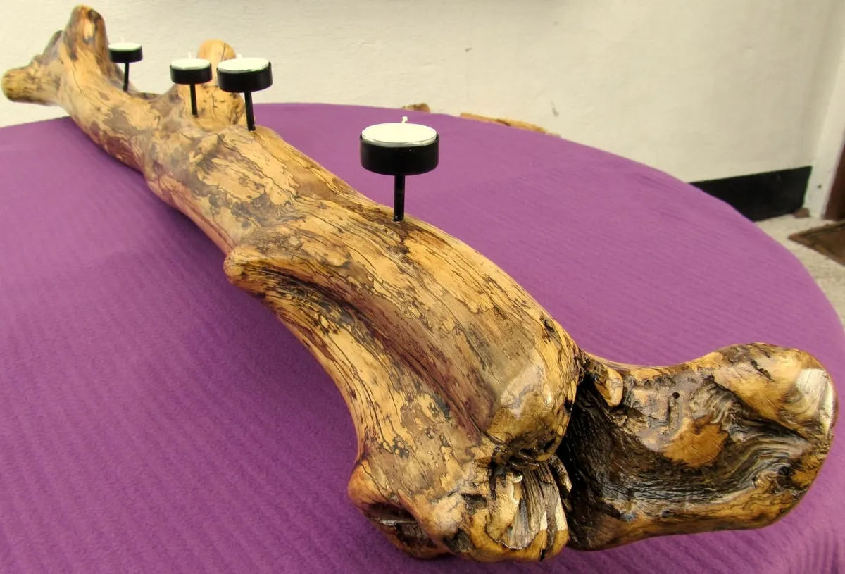T-Light candle holder made from Solid wood. - Image 1