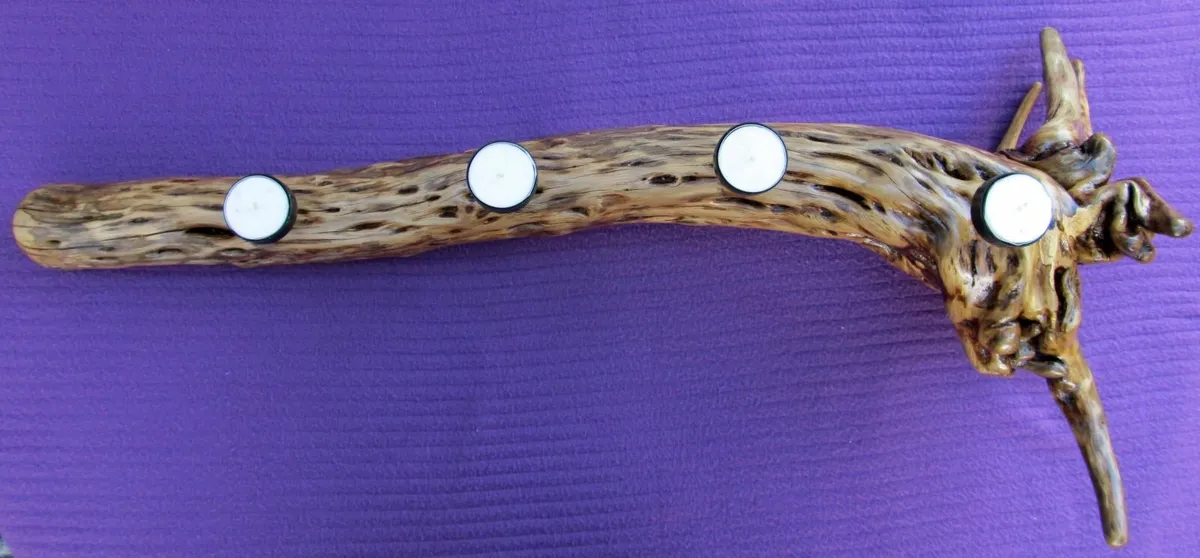 T-Light candle holder made from Solid wood. - Image 3
