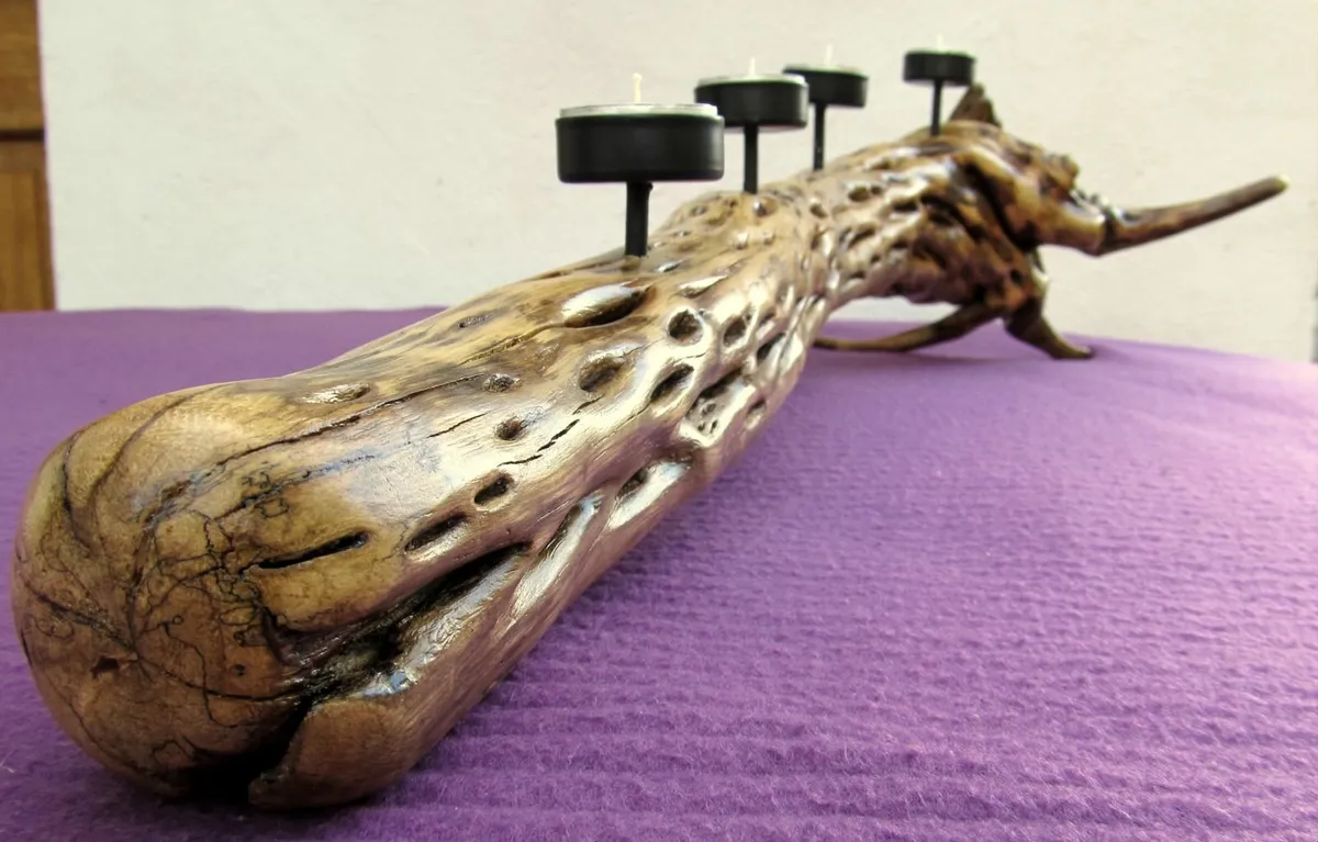 T-Light candle holder made from Solid wood. - Image 4