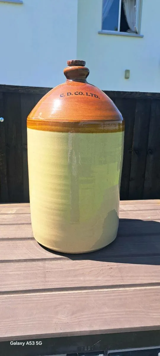 Large  earthenware whiskey jug - Image 1
