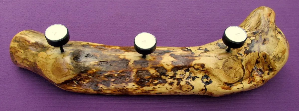 T-Light candle holder made from Solid wood. - Image 2