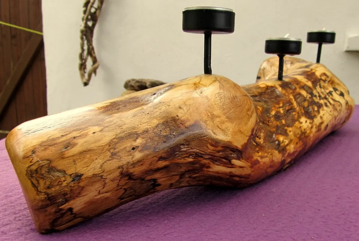 T-Light candle holder made from Solid wood. - Image 4