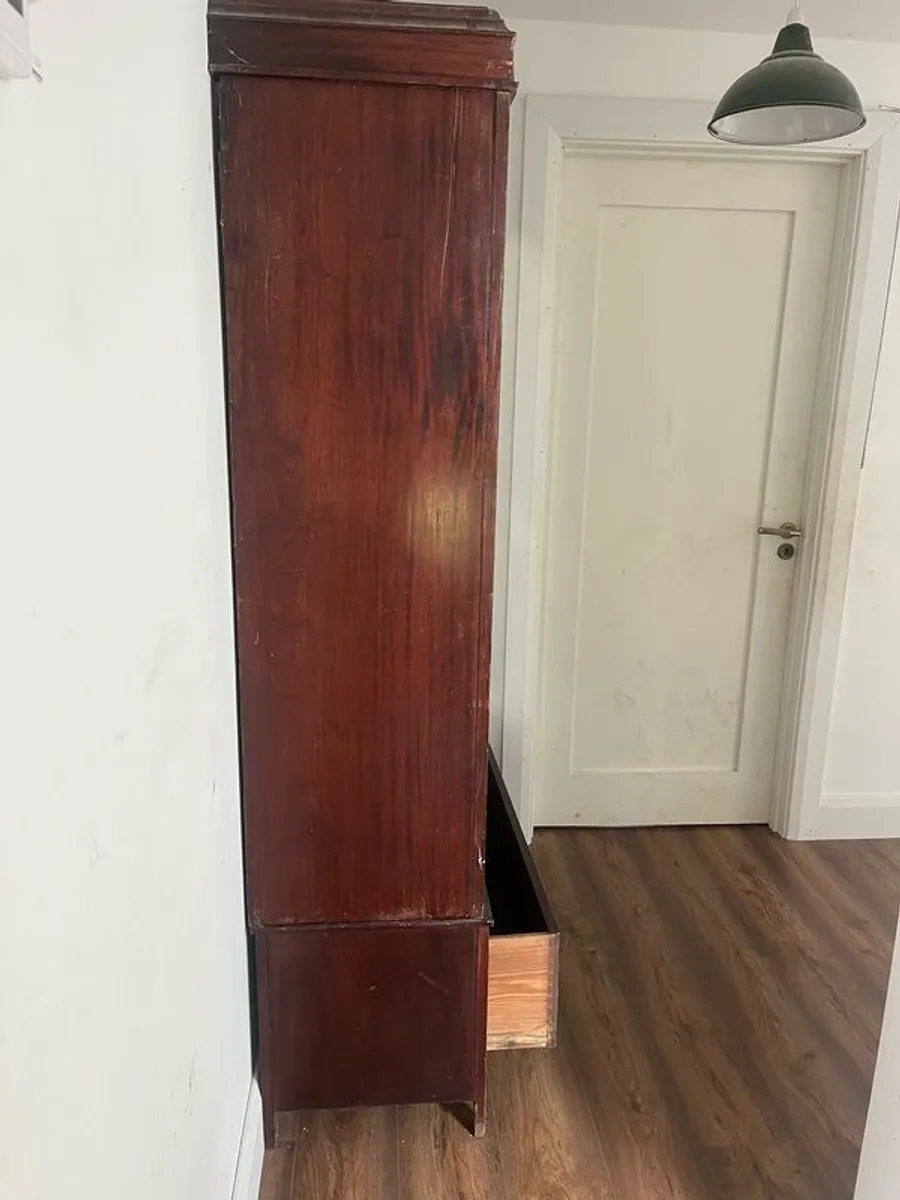 Edwardian mahogany wardrobe - Image 4