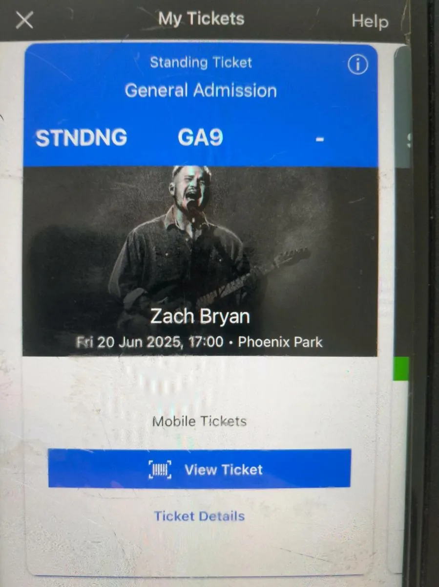 Zach Bryan Fri 20th June General Standing