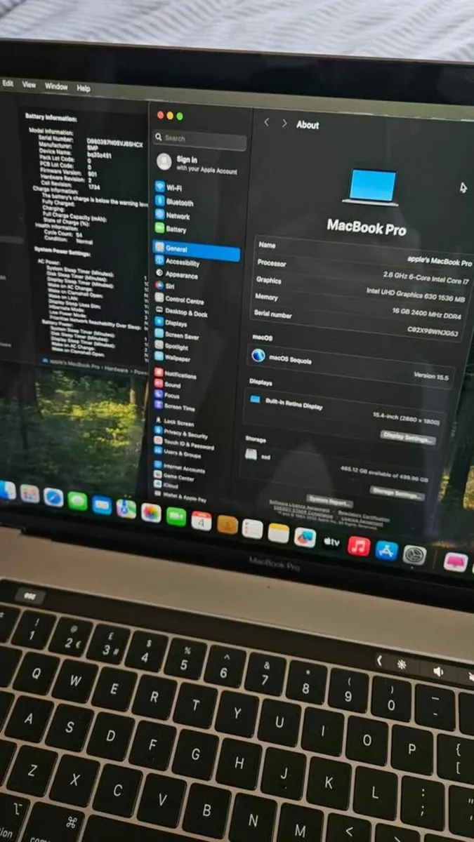 Apple MacBook Pro 15' (2018) i7 512GB SSD 16GB RAM - Image 2