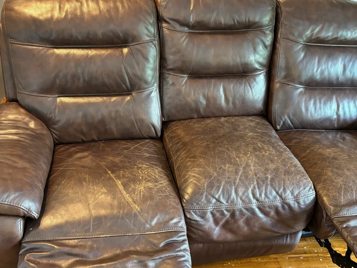 Real Leather Sofa - Image 2
