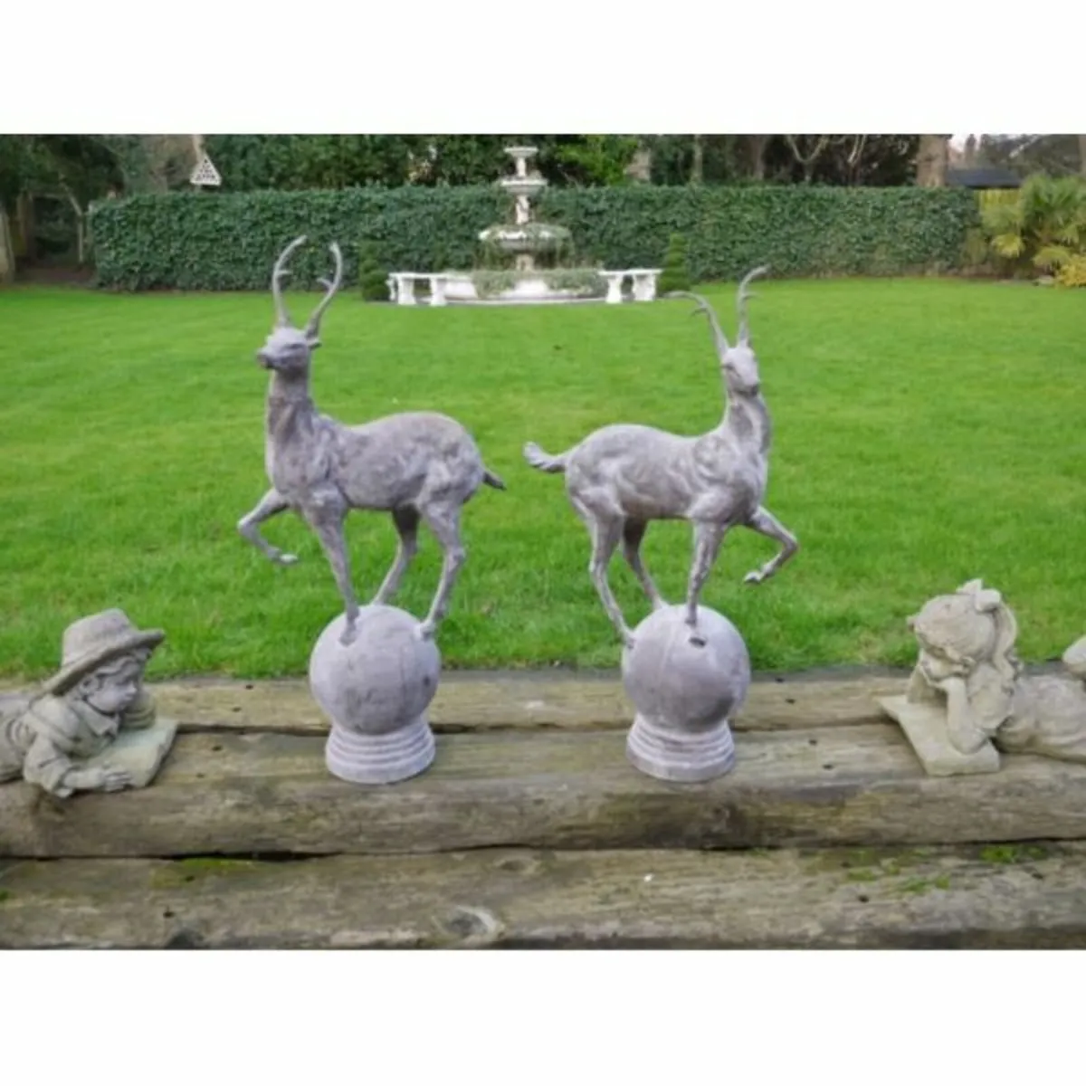 Stags – Pair – Cast Iron – D1920
