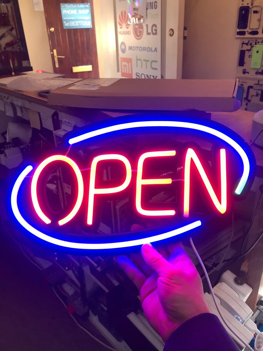 Business Open LED Sign Coffee Shop Take Away - Image 1