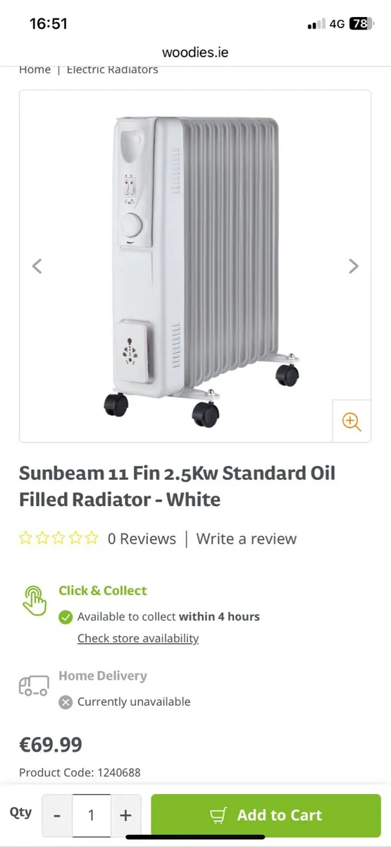 Plug in radiator