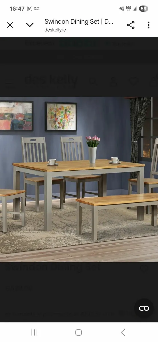 Dining table and chairs - Image 1