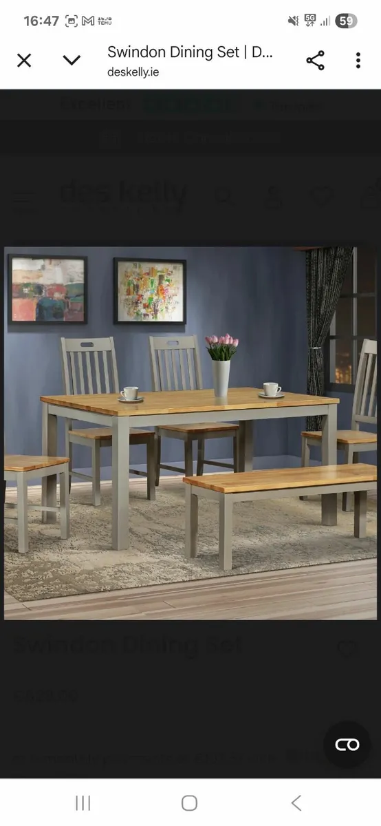 Dining table and chairs - Image 2