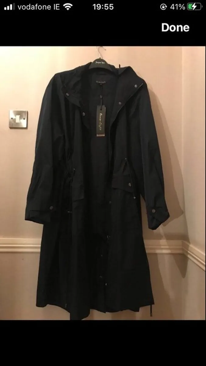 Phase-eight navy parka jacket, size 26 - Image 4