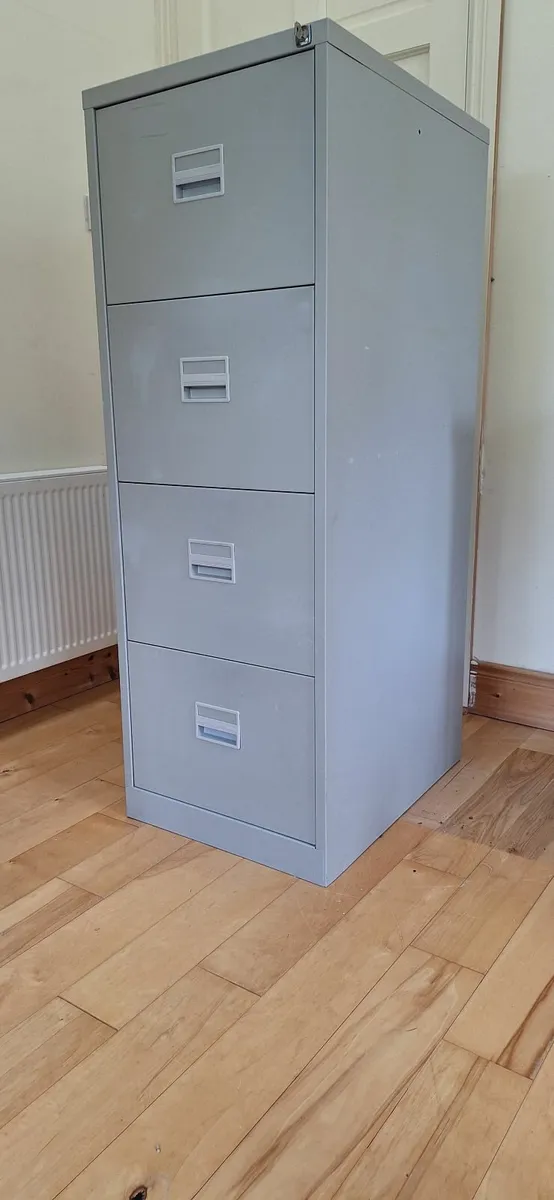 Office desk, storage press and filing cabinet - Image 2