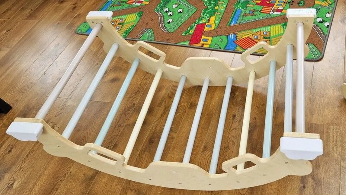 Montessori wooden climbing and slide set - Image 3