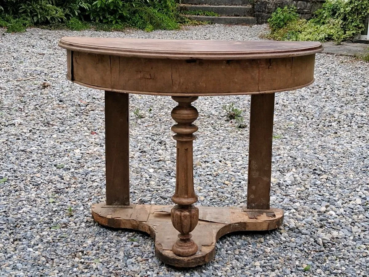 Semicircle mahogany hall table - Image 1