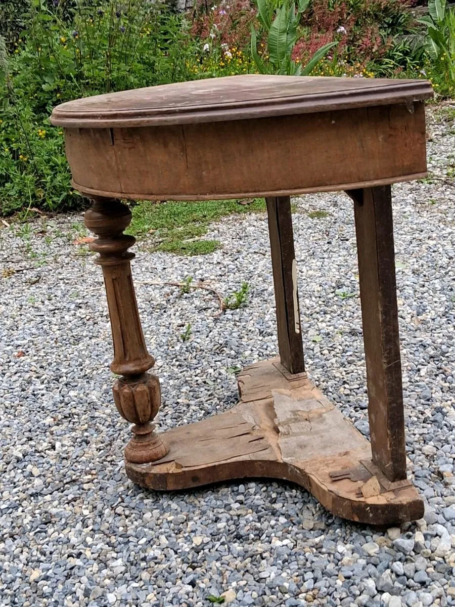 Semicircle mahogany hall table - Image 2