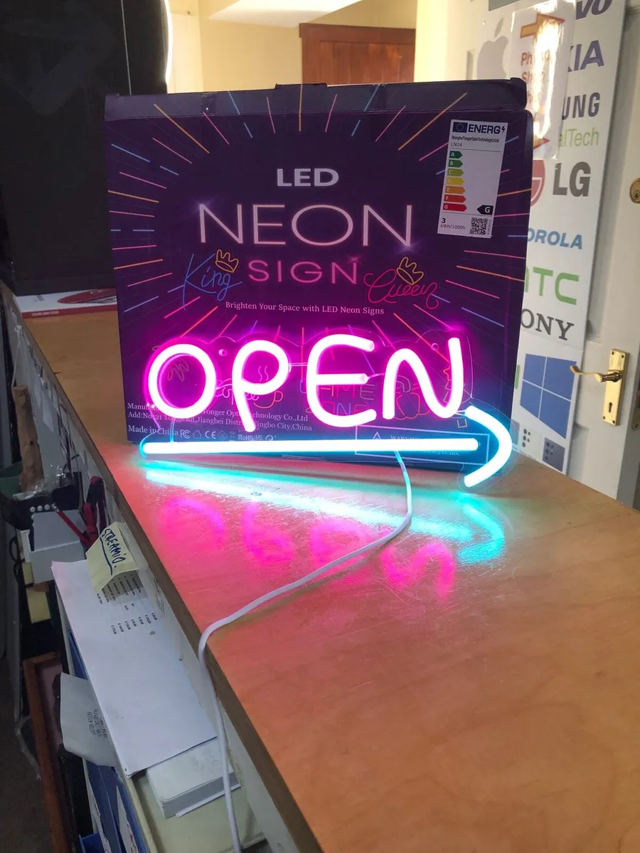 Open LED Sign Neon Coffee Shop Take Away Business - Image 4