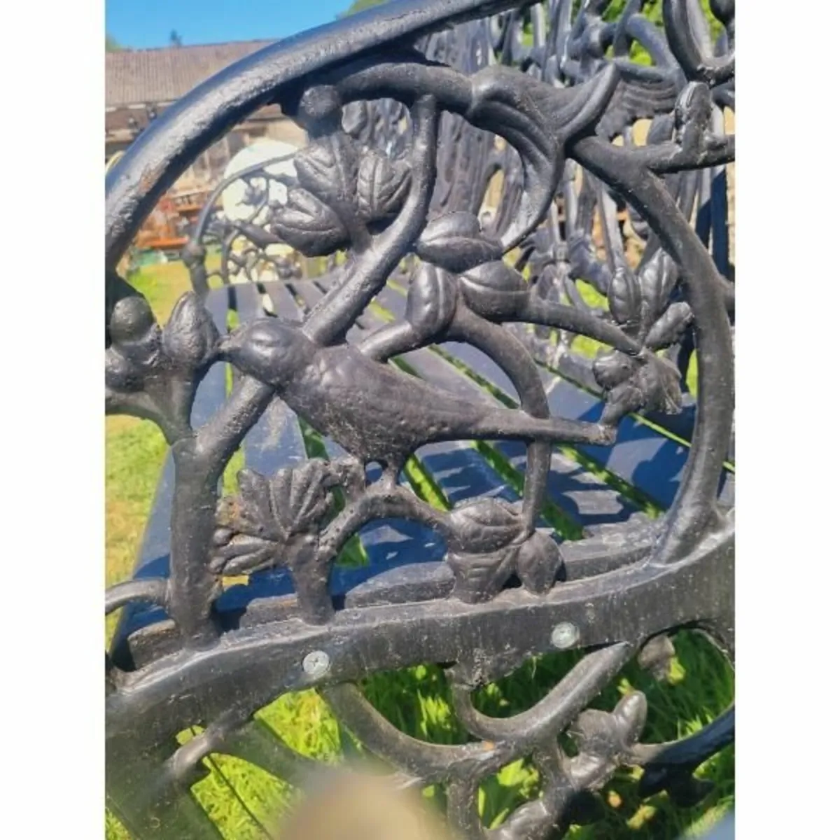 Large Black Cast Iron Lady Bench CH-R-S126-B - Image 2