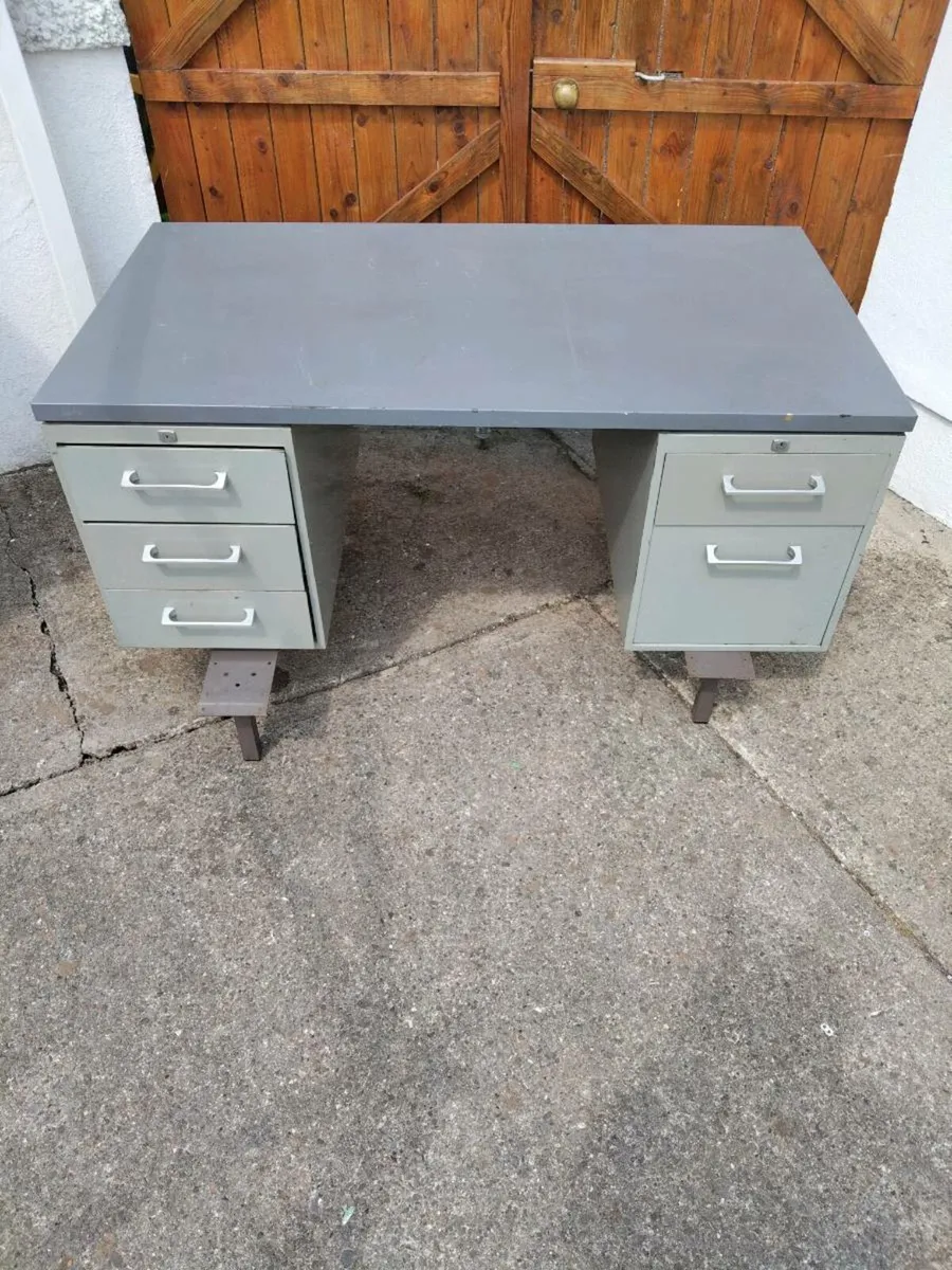 Mid Century tanker Industrial Desk - Image 1