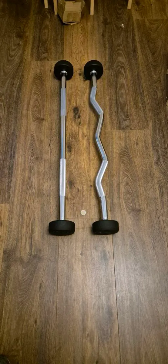 2x brand new fixed 10 kilo bars - Image 1