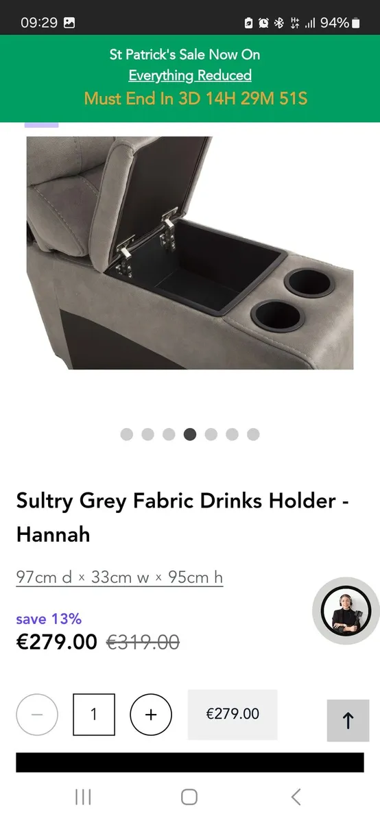 EZ Living Funiture drink holder unit - Image 4