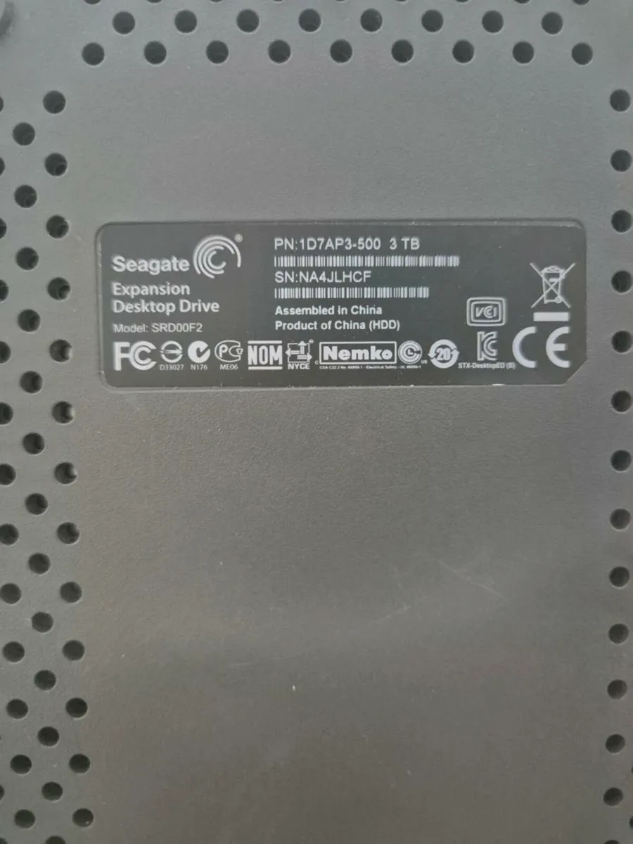 Seagte 3 TB Harddrive - Image 2