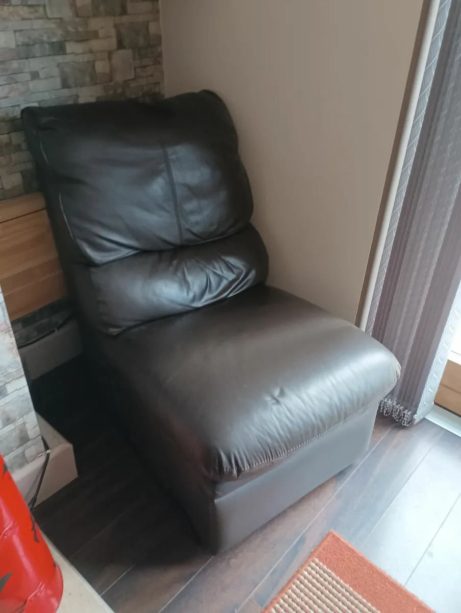 Free One Seater Leather Sofa - Image 3