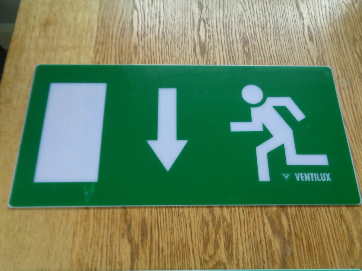 Emergency Exits Perspex Signs x 3 for Sale - Image 4